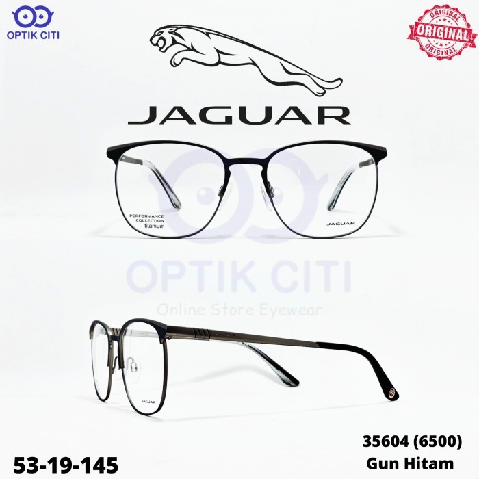 Frame Kacamata Pria Titanium Sporty Jaguar 35604 6500 53 Original