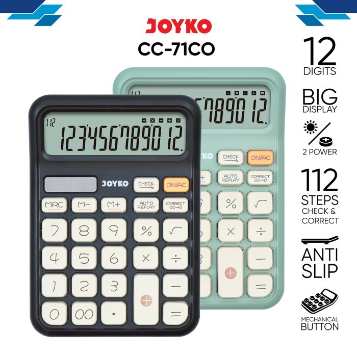 

Calculator Kalkulator Joyko CC-71CO 12 Digits Check & Correct