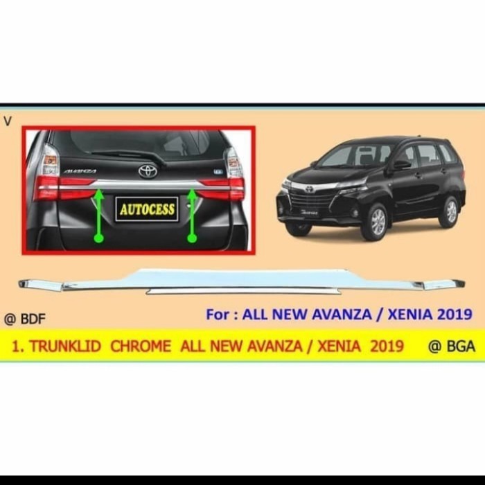 LIST LIS TRUNKLID ALL NEW AVANZA/XENIA 2019 CHROME