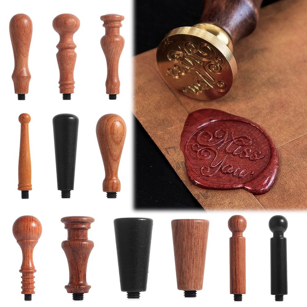 

Wedding Invitation Seals Stamps Printing Wax Sealing Stamp Wood Color Wood Handle Paint Seal