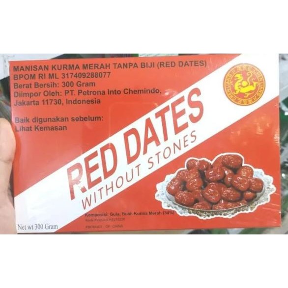 

Red Date Without Stones / Angco Merah / Manisan Kurma Merah 300gr
