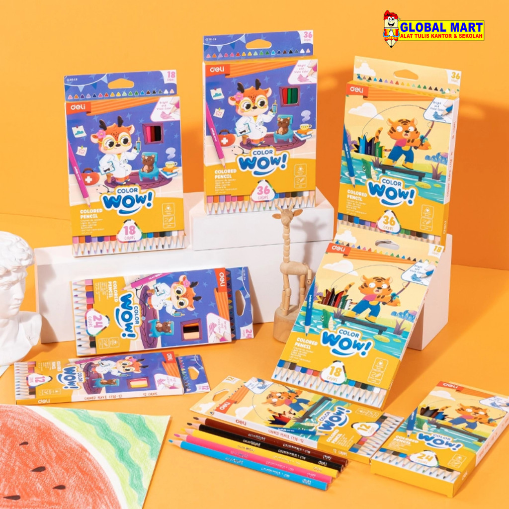 

Colored Pencil / Pensil Warna Deli EC138 12/18/24/36 warna Cerah dan Tajam