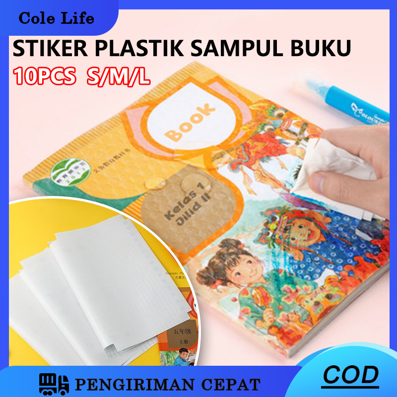 

Isi 10 Stiker Sampul Buku/ Sampul Buku Tulis Plastik Aesthetic 1 Pack Stiker Buku PVC Film