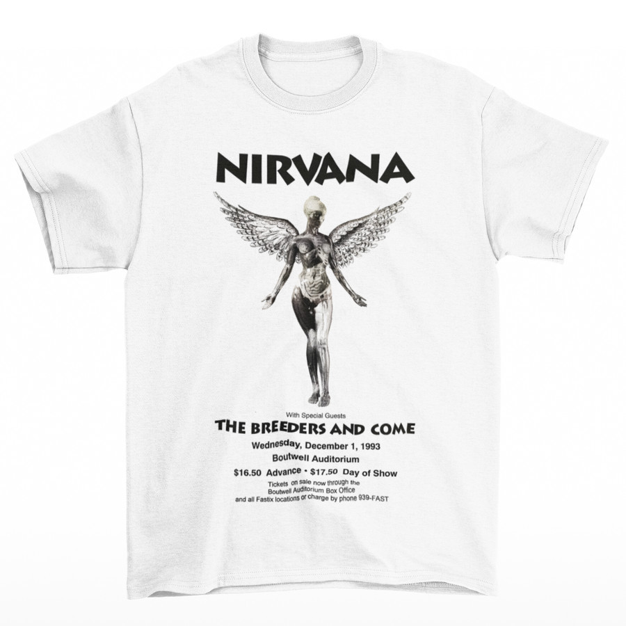 Kaos Band Pria Tomoinc Nirvana - The Breeders bahan 24s