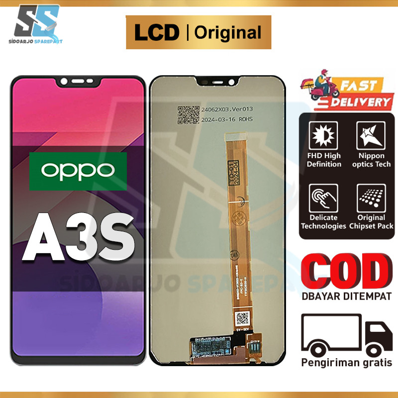 LCD OPPO A3S Original Fullset ori asli Touchscreen COD