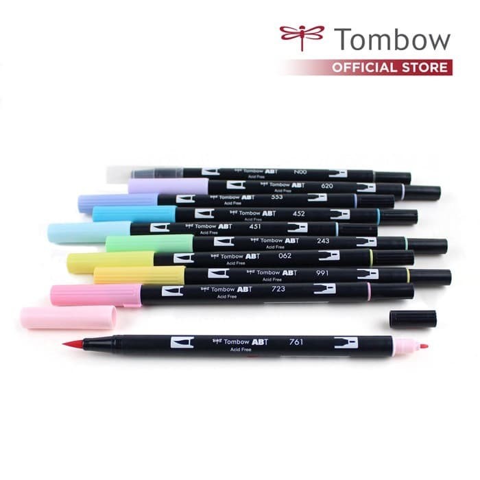 

best -Tombow Dual Brush Pen ABT, Pastel Palette, set 10 colors