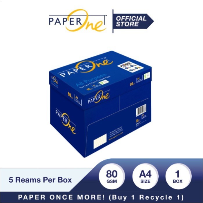 

best -PaperOne Kertas A4 80gr All Purpose 1 Box (2500 lembar) Kertas HVS B2B