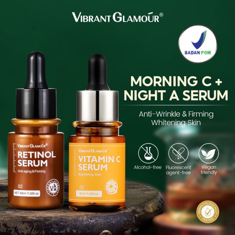 [BPOM] Paket Serum Vibrant Glamour Retinol Serum + Vitamin C Serum