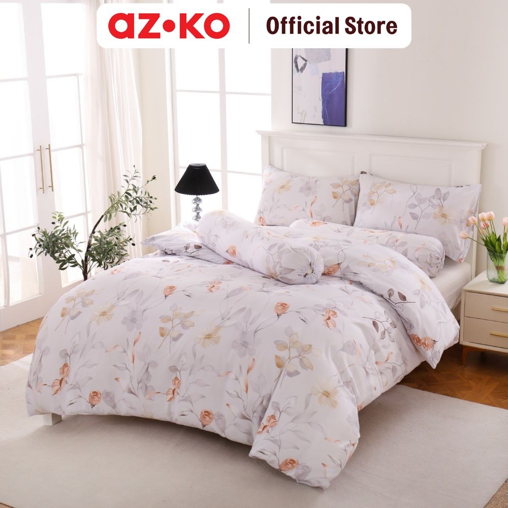 AZKO Sleeplite Set Seprai Microfiber Flower Cel Sprei Seprai Aesthetic Seprei Sheet Set Bed Sheet Ak