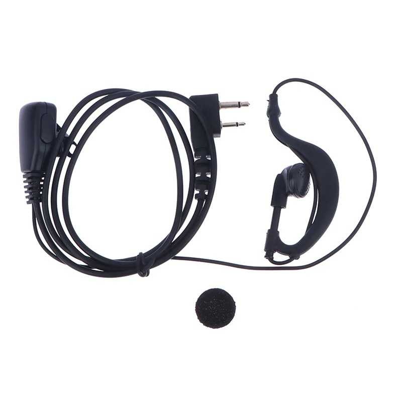 PARVEZO - Headset Mic Walkie Talkie PTT Single Earpiece 2 Pin ICOM