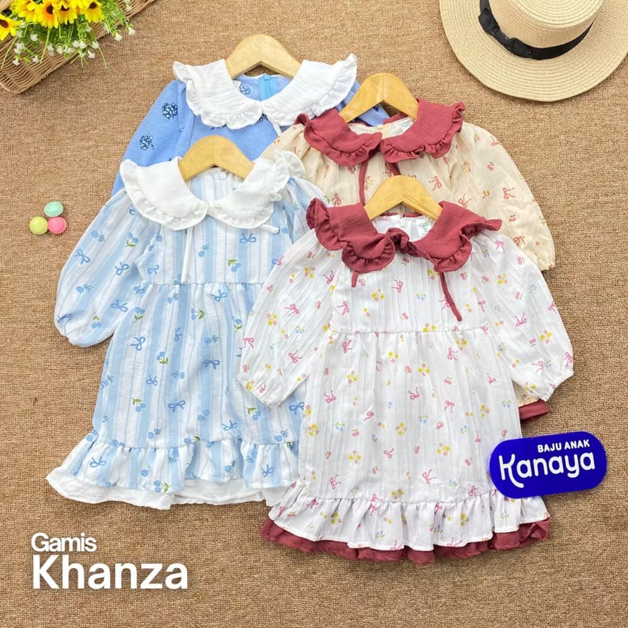 LITTLE BARI - Kanaya - Khanza Dress - Baju Anak Perempuan Umur 3-15 Bulan