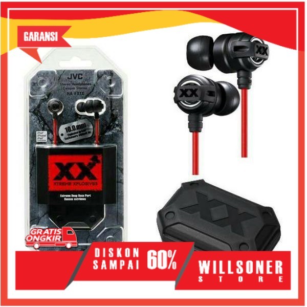 Headset Super Bass JVC Xtreme Xplosives HA-FX1X