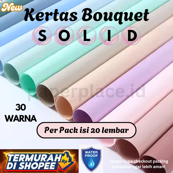 

[NEW] KERTAS BUNGA SOLID WATERPROOF CELLOPHANE PAPER FLOWER WRAP TERMURAH UNTUK BUCKET BUNGA