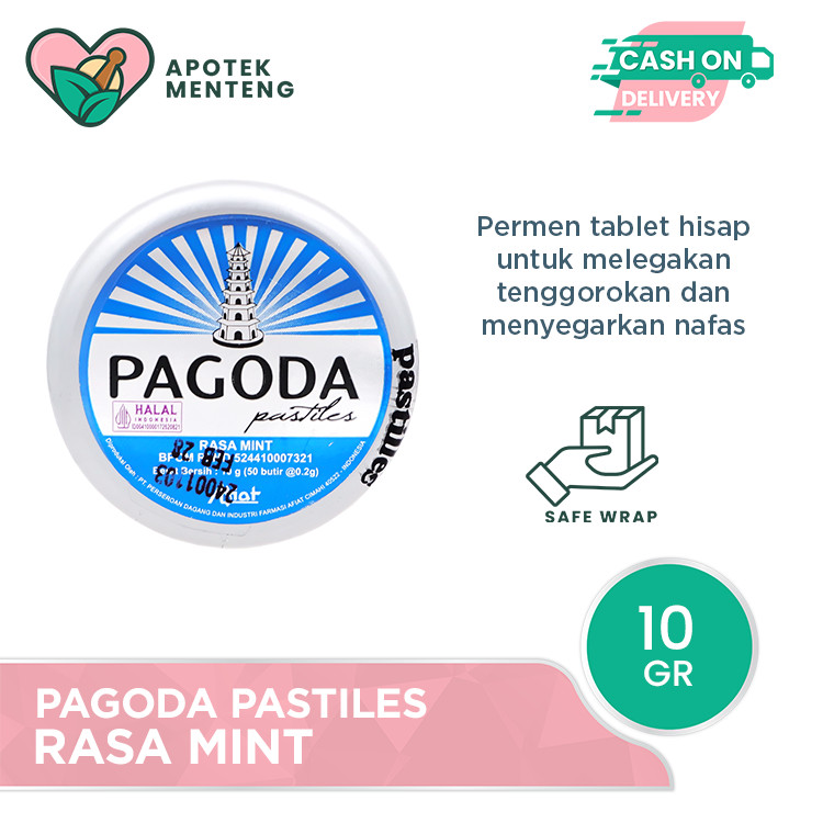 

Pagoda Pastiles Rasa Mint 10 Gram - Permen Pelega Tenggorokan