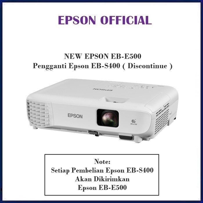 Epson Projector EB-S400 - Proyektor Epson EB S400 / EB-E500