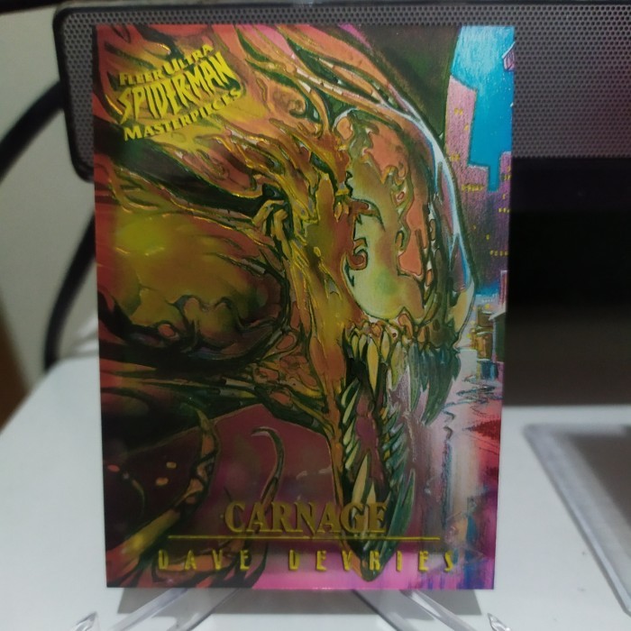 KY562 Kartu Marvel Fleer Ultra Spider-man Spiderman Masterpieces CARNAGE 1/9