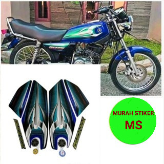 striping rx king 2007 biru set emblem timbul, lis body rx king 2007 biru komplit emblem timbul
