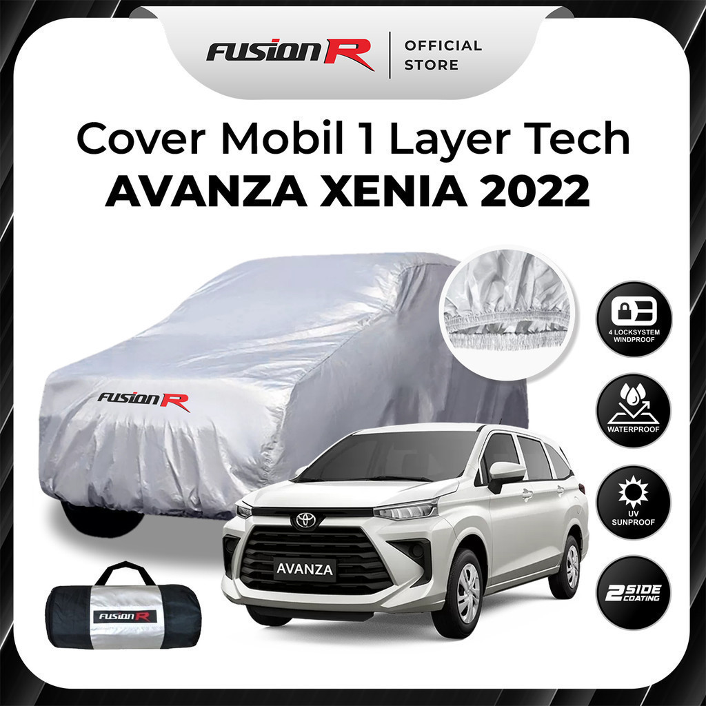 NEW Fusion R Cover Sarung Mobil Putih AVANZA XENIA VELOZ Waterproof [terbaik][terlaris]