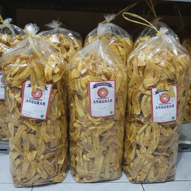 

Keripik Pisang Asin Gurih 1kg Masa Simpan 3 Bulan - Mang Meser