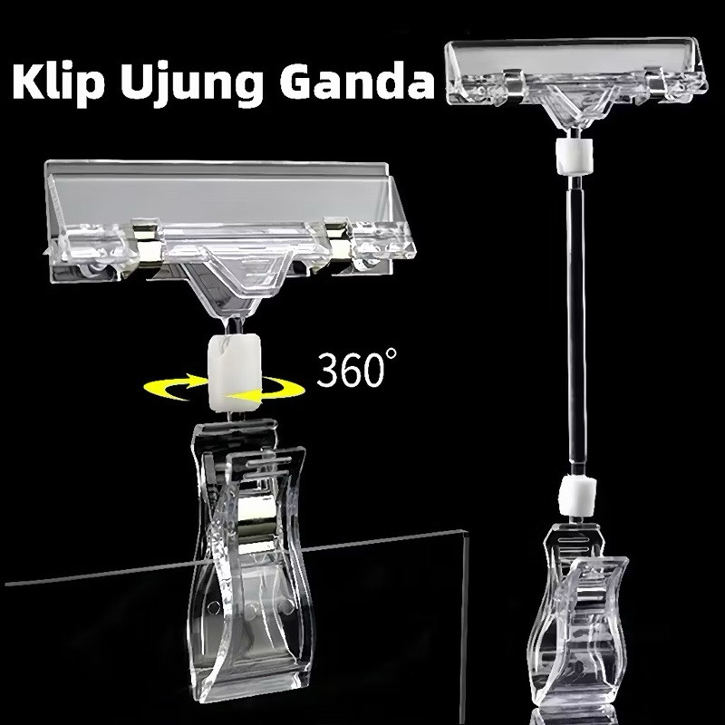 

16 cm / 11 cm Penjepit Promo Akrilik / Clip Penjepit Label / Tag Hanger Transparan / Penjepit Price Tag / Jepitan Harga / Jepitan minimarket - ARFI