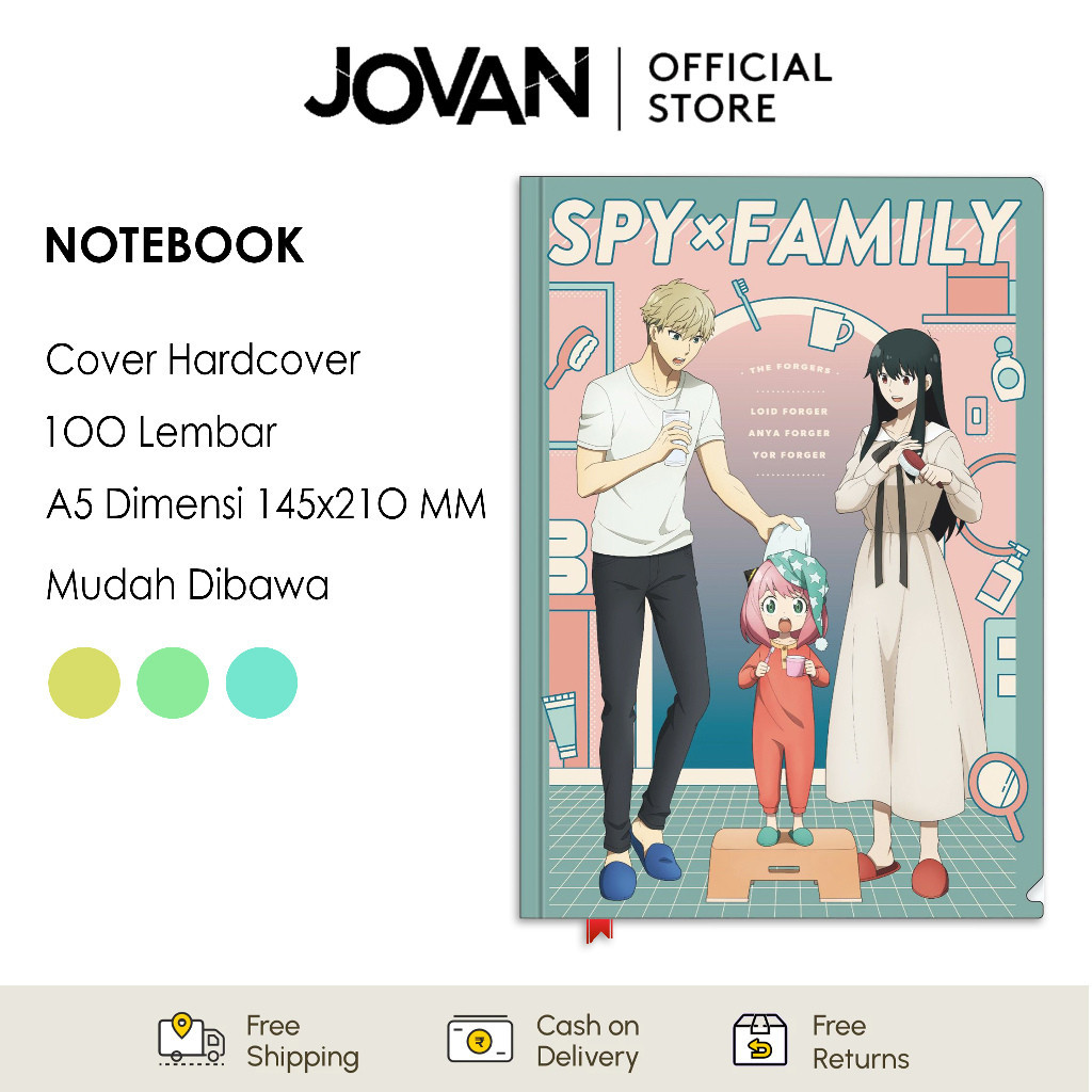 

Notebook Hardcover Custom Spy x Family 5 Buku Tulis Catatan Note Agenda Planner Jurnal Diary Notebook Anime