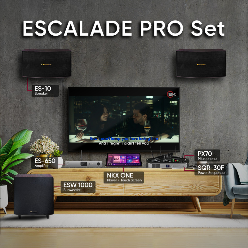Paket Home Karaoke Nakamichi Escalade Pro Set