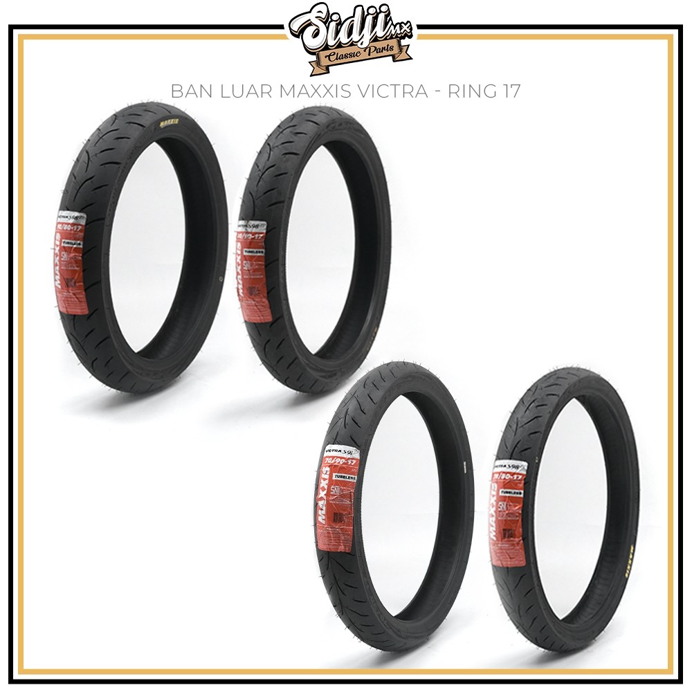 TINBACKSHOP Ban Luar Motor Maxxis Victra 14 80/90 90/80 17 70/80 17 80/90 17 90/80 Universal Matic B
