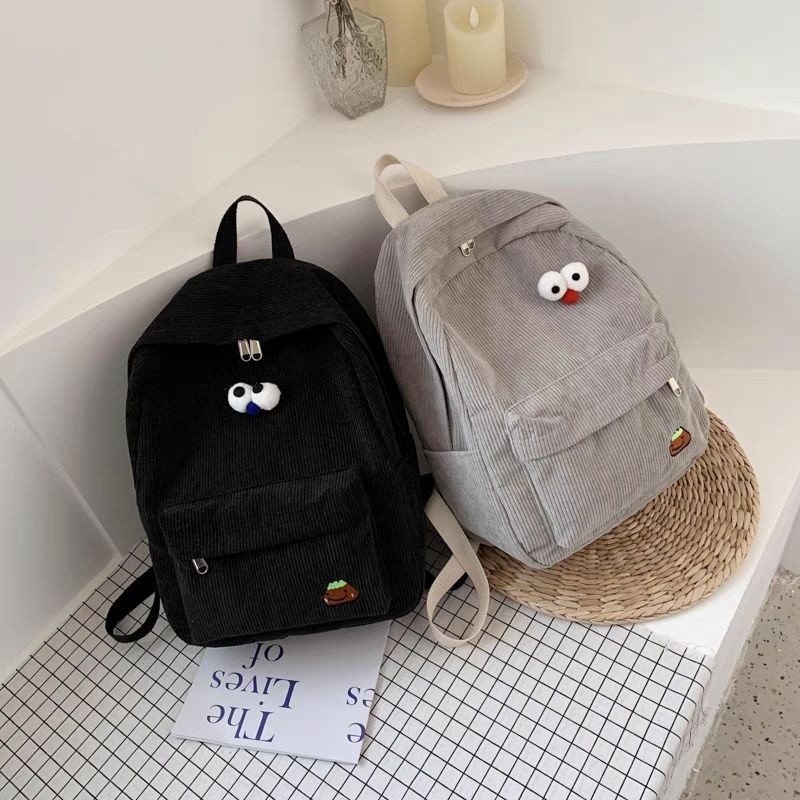 [PREMIUM ORIGINAL] PLK Tas Ransel Korean Style Casual Trendy Backpack Sekolah Two Eye Terbaru LV0317
