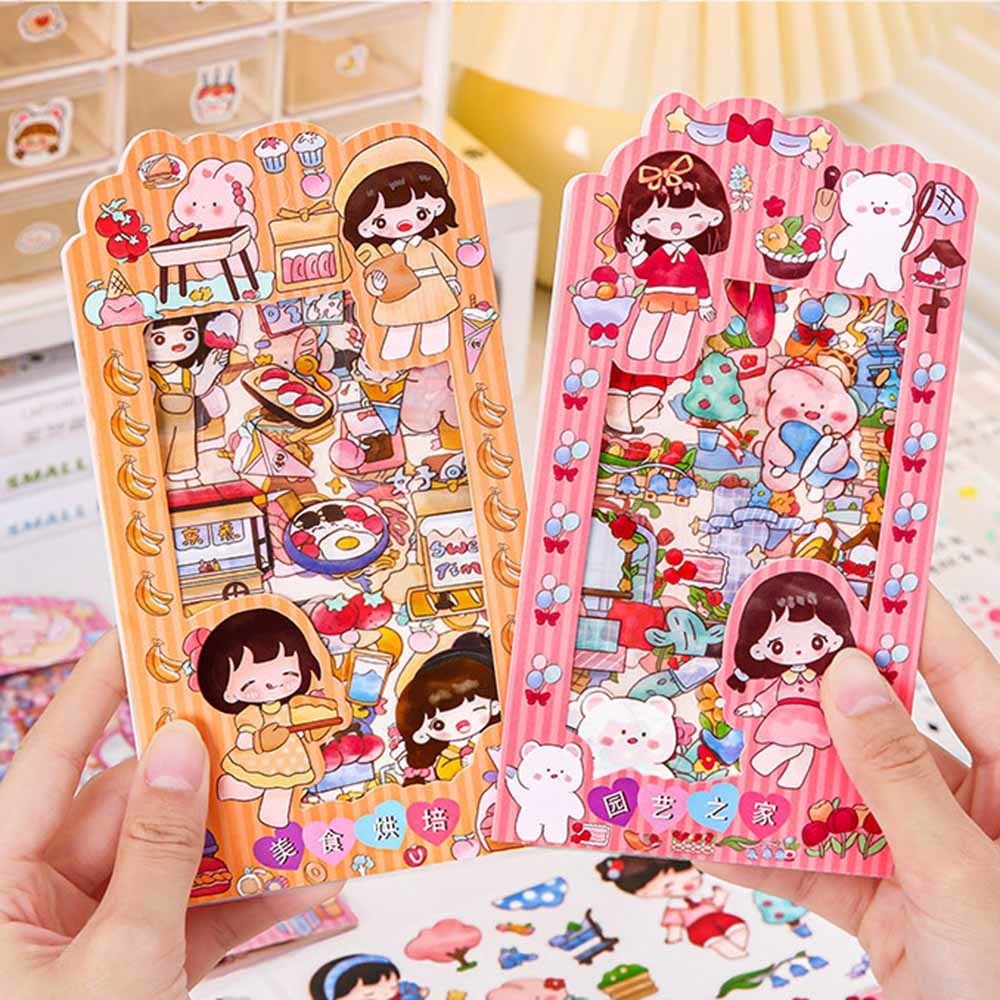 

1 Sheet Cute Kawaii Girls Stickers Diary Scrapbook Decoration Stationery Office School Adhesive Diary Album
