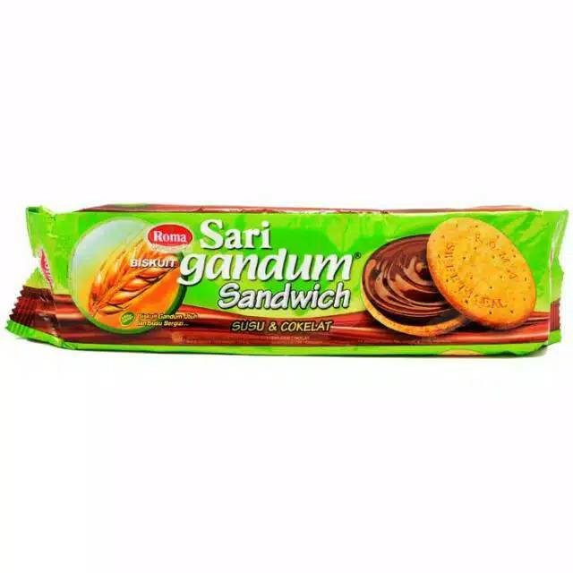 

Roma sari gandum sandwich coklat / peanut 108 gram - ABO