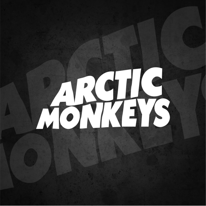 Sticker Cutting ARCTIC MONKEYS mobil dan Tepong motor Vespa scoopy DLL - Putih
