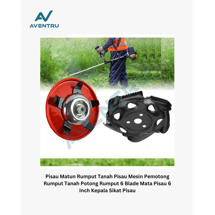 Pisau Matun Rumput Tanah Pisau Mesin Pemotong Rumput Tanah Potong Rumput 6 Blade Mata Pisau 6 Inch K