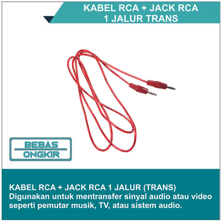 Kabel Jack Rca + Jack Rca 2 Jalur / Koneksi Jaringan / Koneksi sinyal / Kabel Audio Jack RCA ke Jack
