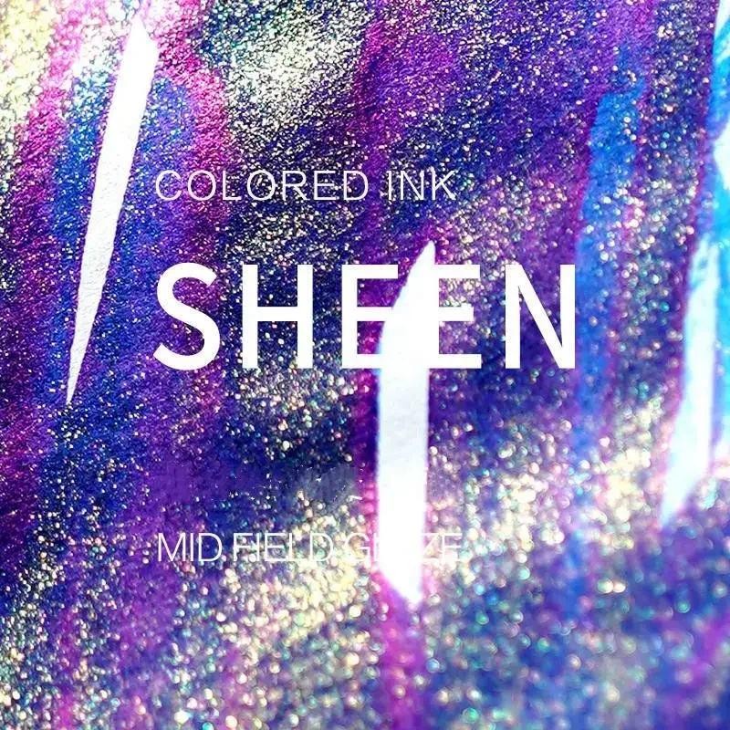 

Gradual Sheen Color Fountain Pen Ink Bottle 18ml Non-Carbon for Calligraphy Glass Dip Pen School Ofiice Stationary Supplies Gift