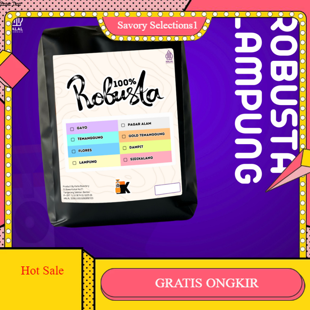 

【SAVORY】DISKON!! Kieta Roastery - Biji Kopi Espresso Robusta Lampung 1kg / Bubuk Roasted Coffee Bean