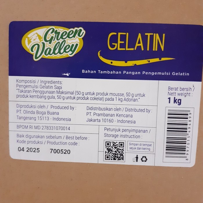

gelatin halal bubuk 1 kg