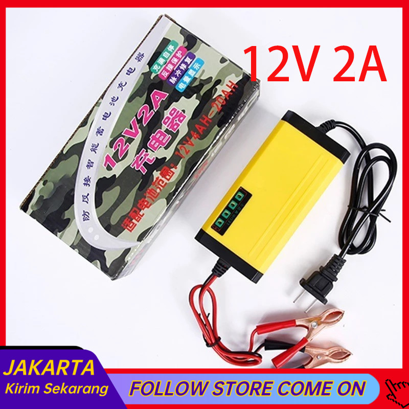 Charger Aki Portable 12V 2A/Charger Aki 12V3AH-20AH Charger Aki Portable 12V 2A