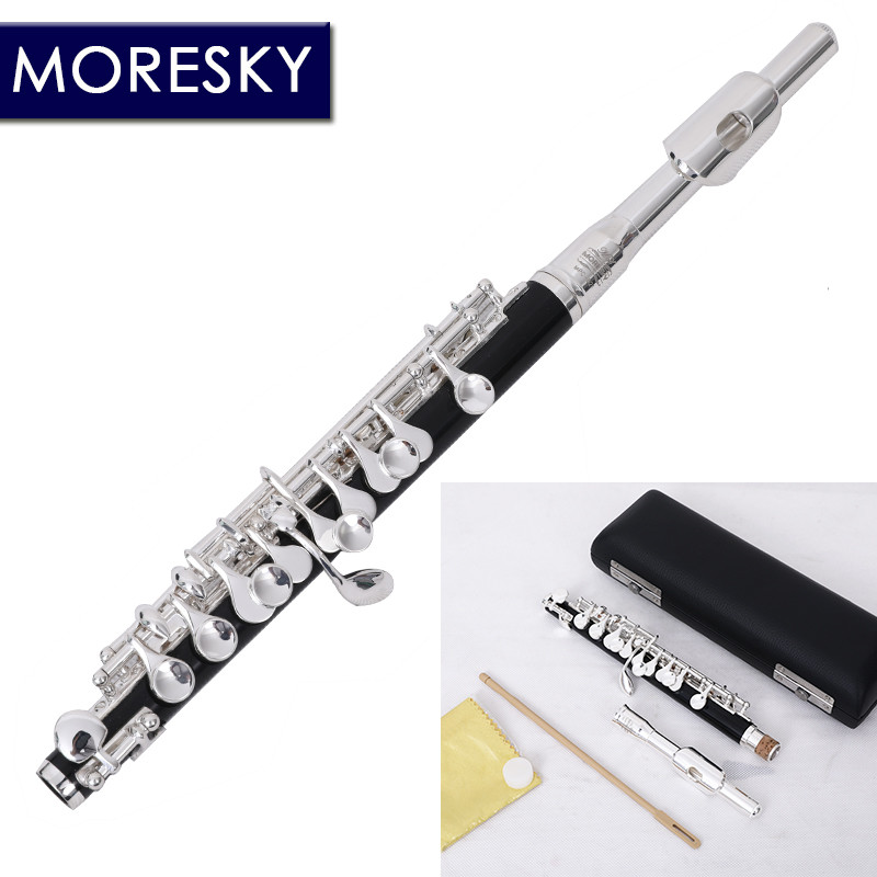 MORESKY  Piccolo C Key Cupronickel Halfsize Flute Silver Plated Body Material  ABS Resin MPC821