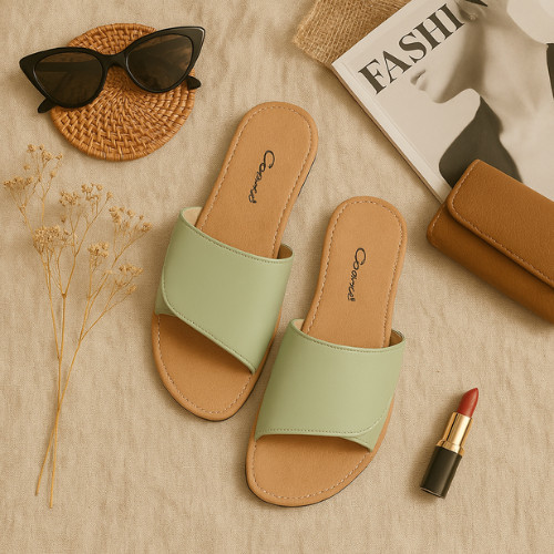 Sendal Wanita Arsaka Sandal Wanita Non Slip Sendal Kulit Wanita Flat Kokop Anti Slip