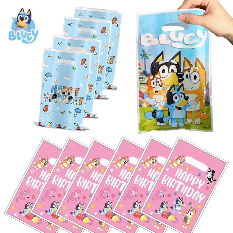 

New Combination Bluey Themed Party Disposable Gift Bag, Candy Bag, Children's Party Decoration and Organizing Supplies