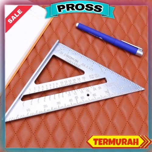 

Penggaris Segitiga Siku Sudut Mistar Triangle Ruler Aluminum