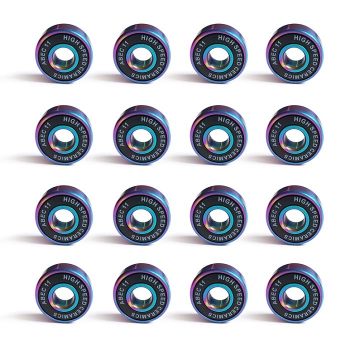 ✔D.LTA✔ - TERBARU 16 PCS ABEC 11 SPEED Bearing CERAMIC Hybrid inline skate skateboard
