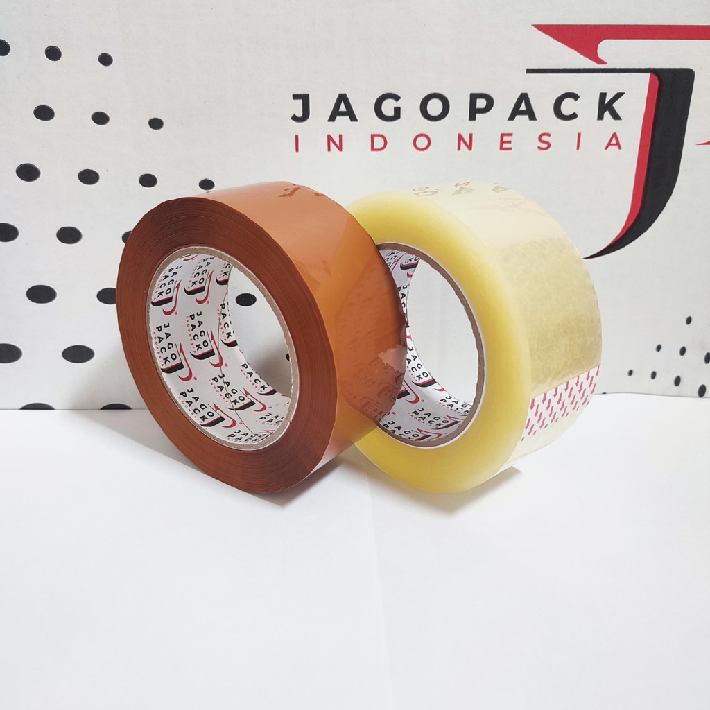 

Lakban Bening - Coklat 45mm x 200 yard BC - Lakban Packing Paket - Jago Pack Indonesia