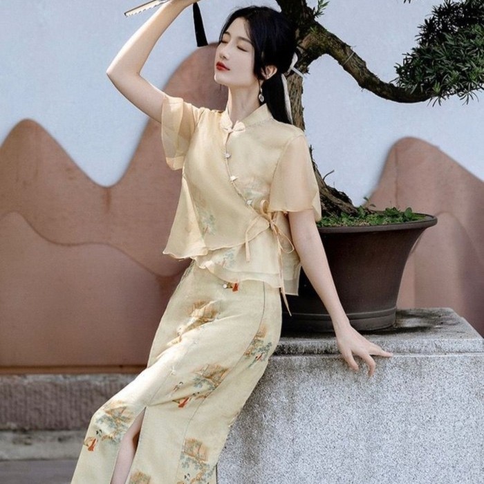 ✨LARIS✨ -cheongsam dress wanita set/cheongsam imlek/cheongsam premium import - 2627-XL