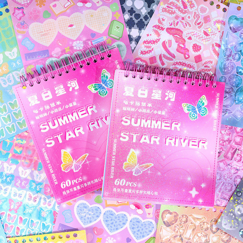 

Journamm 60sheets Cute Scrapbook Stickers Book Decor Photo Album Creative Stationery Art Collage Junk Journal Materials Stickers