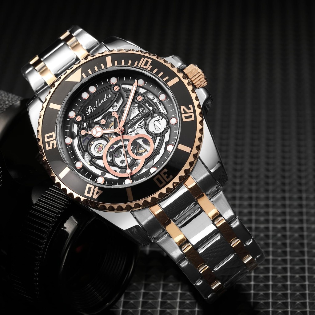 Jam Tangan Pria Belleda 9479 Automatic Stainless Anti Air Garansi Original Watches