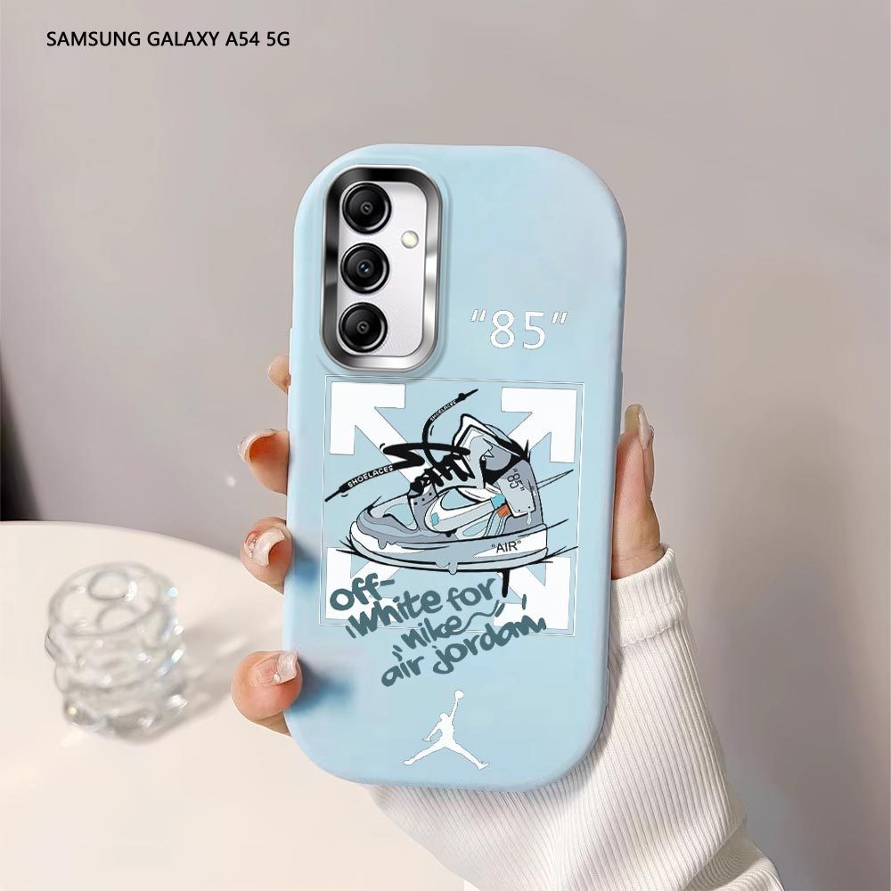 Softcase Untuk Samsung Galaxy A54 A34 A14 5G A24 4G Popular Brand OFF-White Back Cover Case Soft Ori