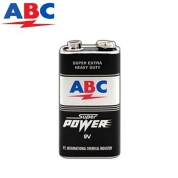 Baterai ABC Super Power 9v GF22 - Battery Batere Batrai 9volt Kotak by Blezzystore