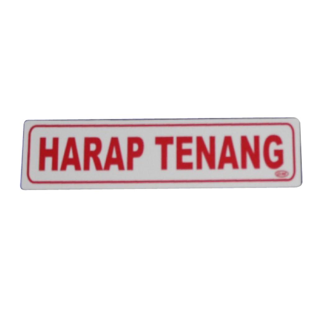 

GM LABEL HARAP TENANG KECIL LK 111