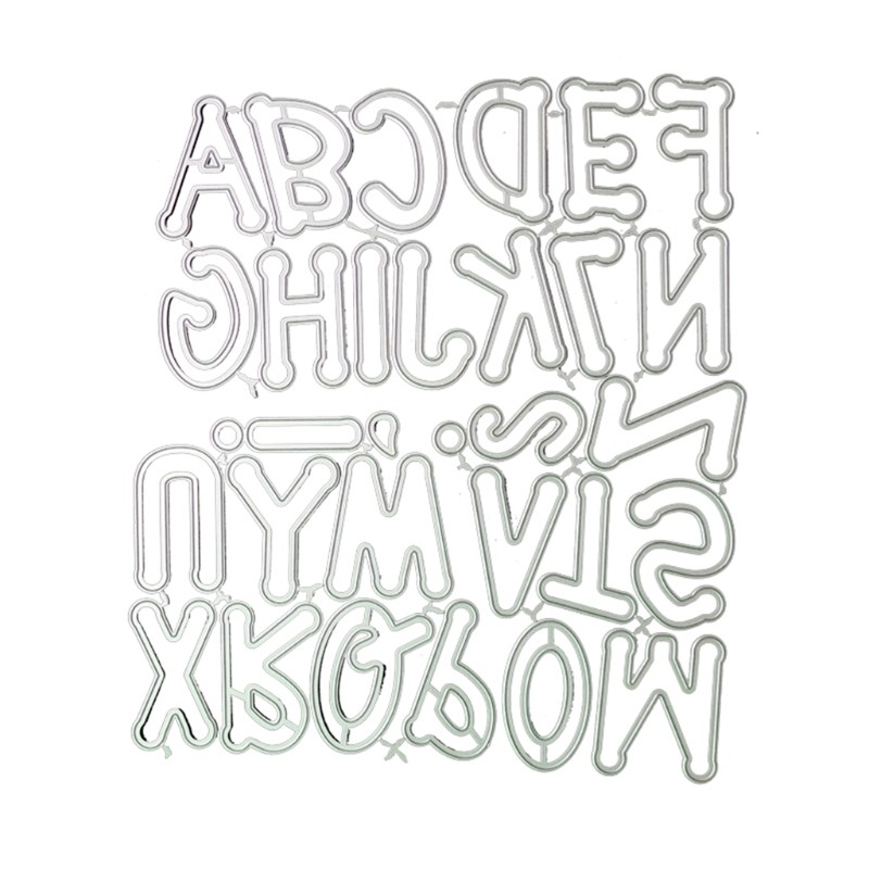

367A Small Metal Cutting Die 26 Pieces/Set Letters Combinations Embossing Script Die Stencils Birthday Cards Making Supplies